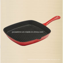 Fabricante de OEM Fabricante Cast Iron Frypan Tamaño 24X24cm